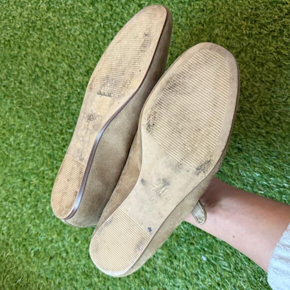 Bundle of black, tan & white Mary Jane ballet flats, size 6.5/37 - Picture 6 of 7